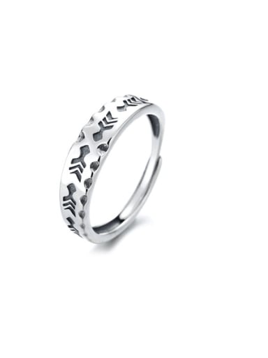 925 Sterling Silver Fish  Vintage Band Ring