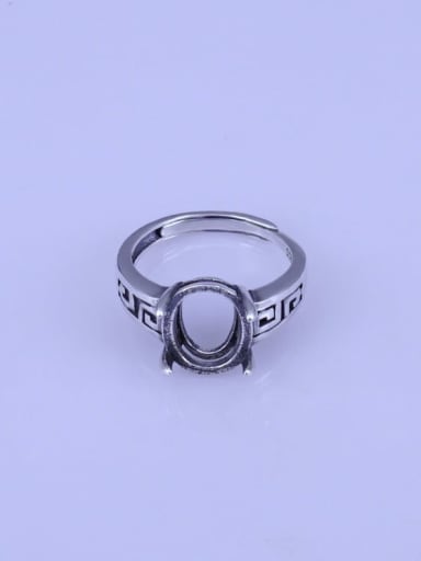 925 Sterling Silver Geometric Ring Setting Stone size: 9*11mm