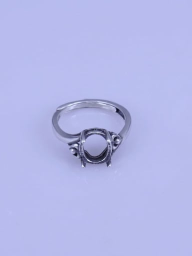 925 Sterling Silver Geometric Ring Setting Stone size: 7*9mm