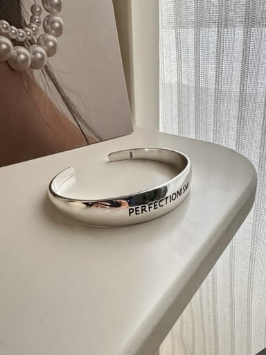 925 Sterling Silver Trend Letter Ring and Bangle Set