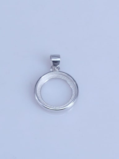 925 Sterling Silver Round Pendant Setting Stone size: 12*12mm