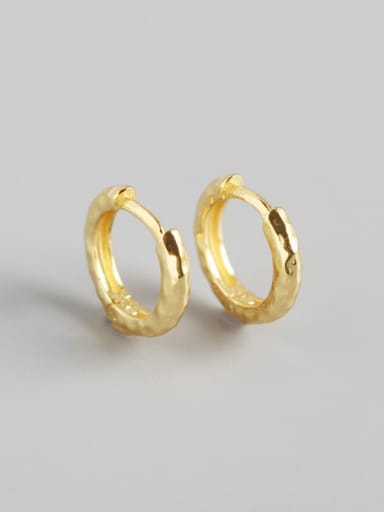2#Gold 925 Sterling Silver Geometric Luxury Huggie Earring