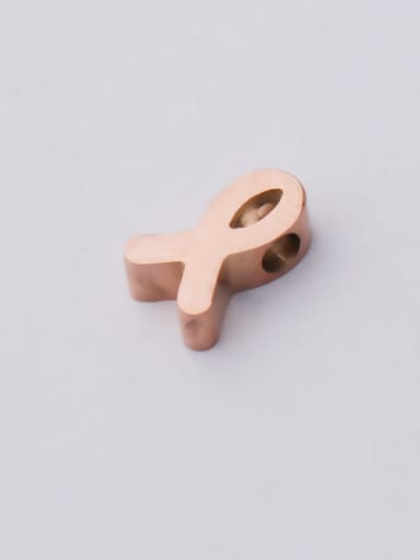 rose gold Stainless Steel Mirror Polished Jewelry Accessories/Ribbon Small Beads Accessories Pendant