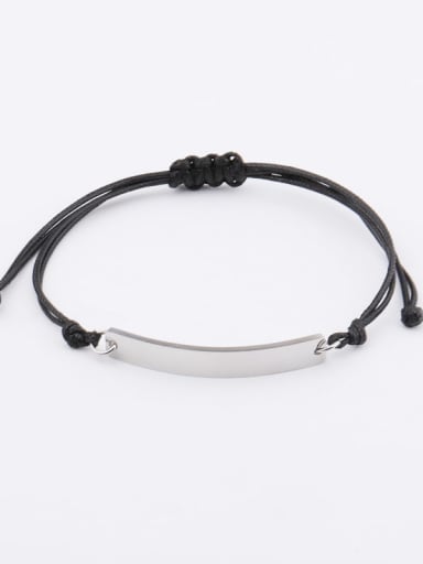 Stainless steel Geometric Weave Minimalist Adjustable Bracelet