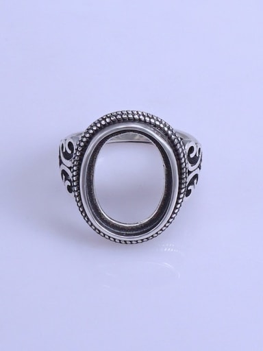 925 Sterling Silver Oval Ring Setting Stone size: 12*16mm