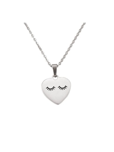 Stainless steel Letter Heart Trend Necklace