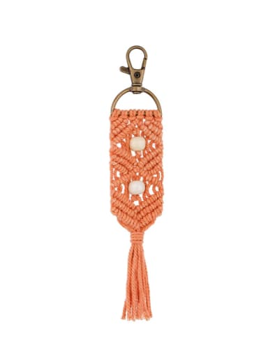 Alloy Bead Cotton Rope Tassel Bohemia Hand-Woven Bag Pendant