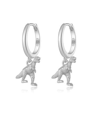 Platinum [Dinosaur] 925 Sterling Silver Animal Trend Stud Earring