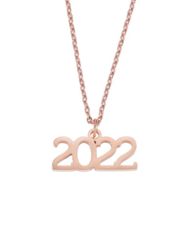 Stainless steel Irregular Minimalist Number Pendant Necklace