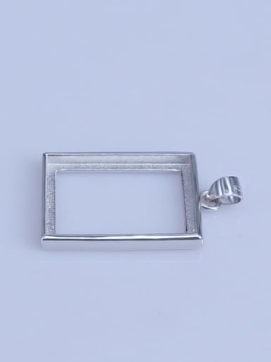 925 Sterling Silver Geometric Pendant Setting Stone size: 16*22mm