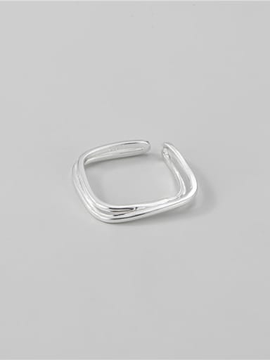925 Sterling Silver Cross Line Minimalist Band Ring