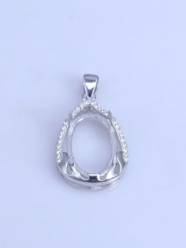 925 Sterling Silver Water Drop Pendant Setting Stone size: 13*19mm