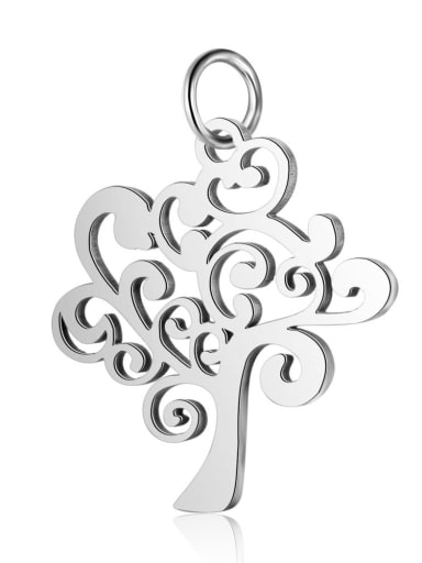 Stainless steel Tree Charm Height : 19.5 mm , Width: 24 mm