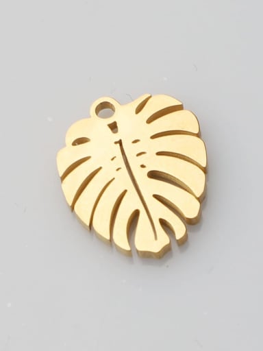 golden Stainless steel Leaf Minimalist Pendant