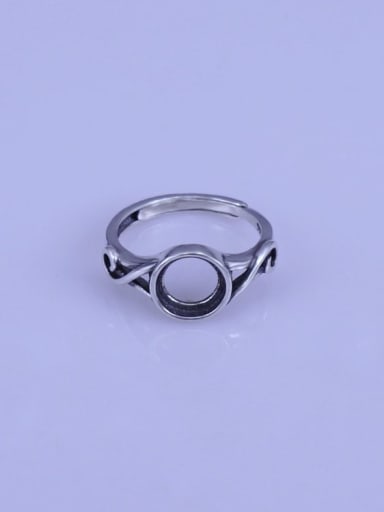 925 Sterling Silver Round Ring Setting Stone size: 8*18mm