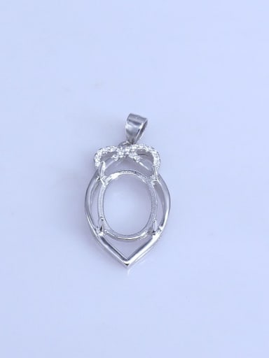 925 Sterling Silver Oval Pendant Setting Stone size: 10*14mm