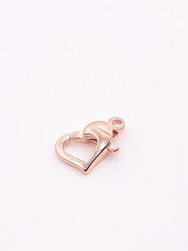 Silver plated rose gold S925 Sterling Silver Versatile Peach Heart Lobster Clasp