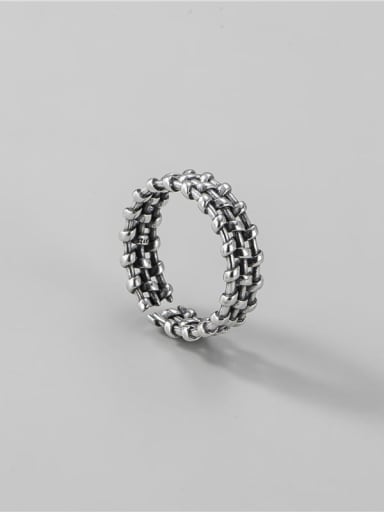 custom 925 Sterling Silver Weave Twist Vintage Band Ring
