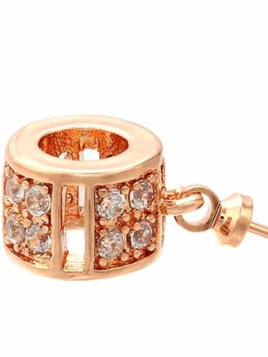 Rose Gold Brass Micro-set macro-hole bead accessories