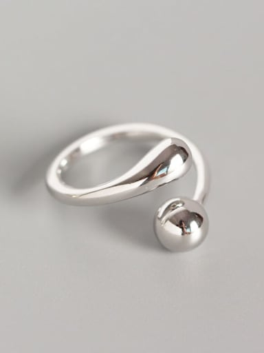925 Sterling Silver Geometric Minimalist Spoon Ring