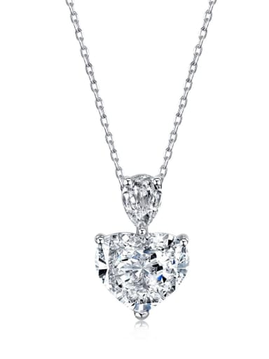 DY190397 white diamond 925 Sterling Silver Cubic Zirconia Heart Luxury Necklace
