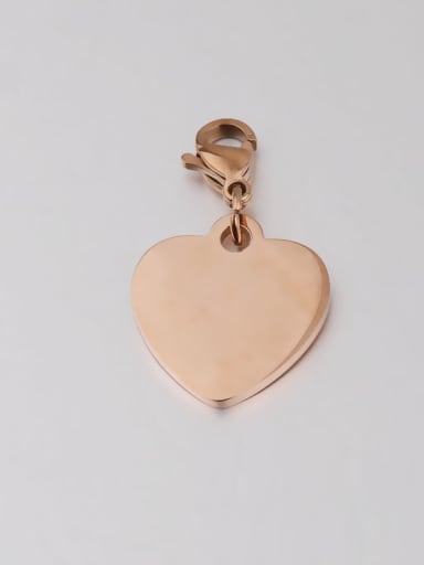 rose gold Stainless steel melon seed buckle love pendant