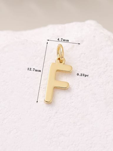 Brass Minimalist English  Letter  Pendant