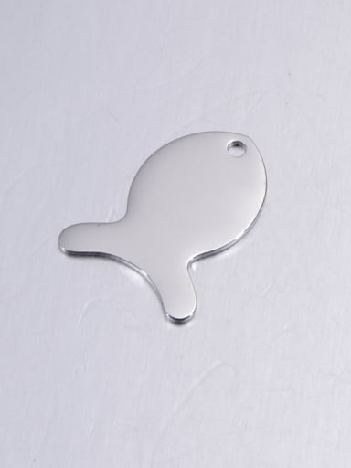 Steel color Stainless steel Fish Trend Pendant