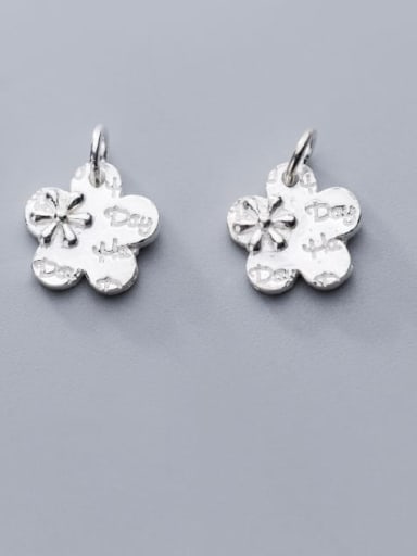 925 Sterling Silver Flower Charm Height : 13.5 mm , Width: 13.5 mm