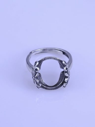 925 Sterling Silver Geometric Ring Setting Stone size: 13*15mm