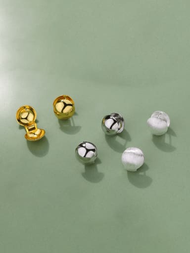 custom 925 Sterling Silver Round  Ball Minimalist Stud Earring