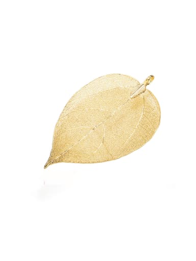 golden Brass Leaf Pattern Ornament Accessories