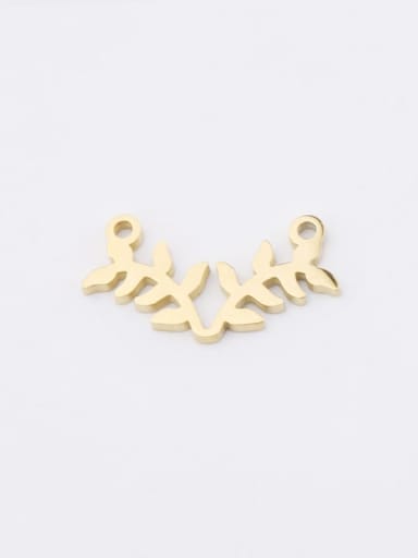 golden Stainless Steel Leaf Branch Bracelet Necklace Connectors