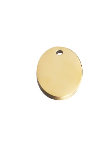 golden Stainless steel oval engraving small pendant