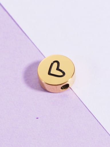 golden Stainless steel Heart Minimalist Beads