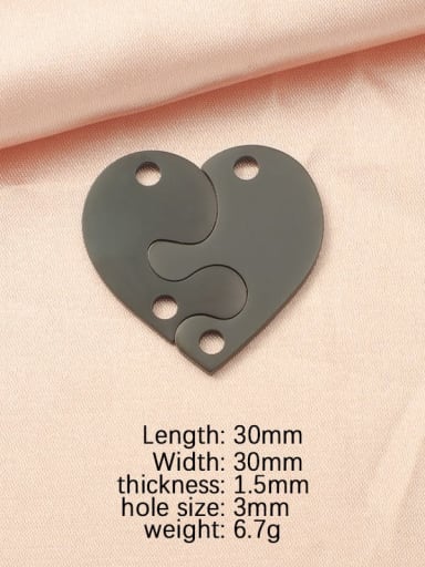 Titanium Steel Minimalist Heart  DIY Pendant
