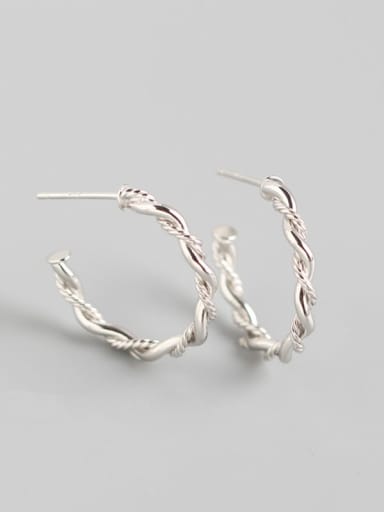 925 Sterling Silver Geometric Trend Hook Earring
