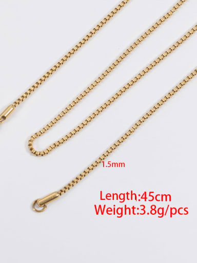 Gold 1.5mm45cm (lt003) Stainless steel Minimalist Box Chain