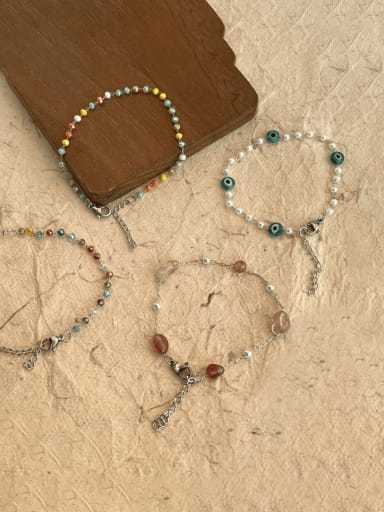 Alloy Glass beads Geometric Bohemia Adjustable Bracelet