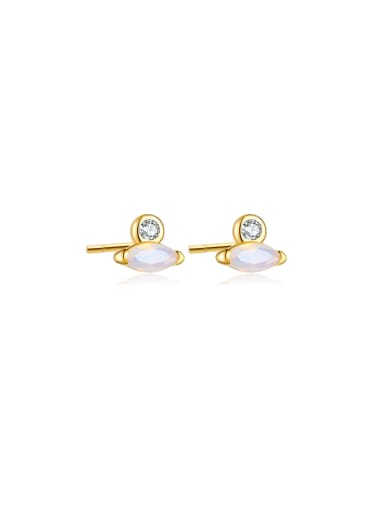 925 Sterling Silver Cubic Zirconia Geometric Dainty Stud Earring