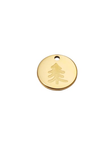Golden mp540 Stainless steel Round Tree Minimalist Pendant