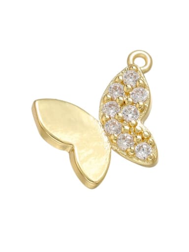 Brass Micropaved Butterfly Five-pointed star flower lips Pendant
