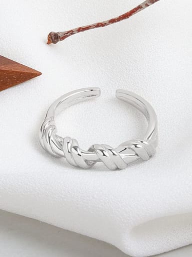 925 Sterling Silver Twist  Vintage Band Ring