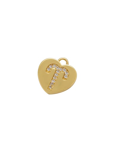 Micro-set heart-shaped pie zodiac inlaid jewelry accessories