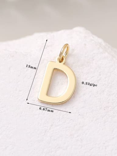 Brass Minimalist English  Letter  Pendant