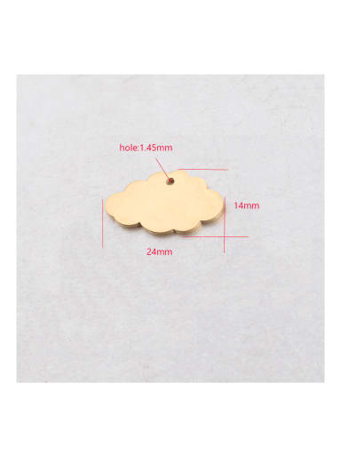1424mm cloud single hole gold Stainless steel Cloud Minimalist Pendant