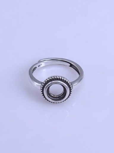 925 Sterling Silver Geometric Ring Setting Stone size: 7*7mm