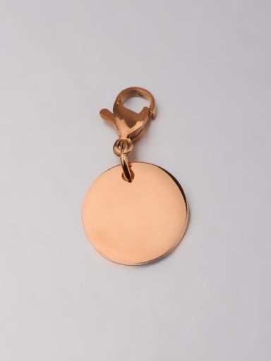 rose gold Stainless steel round card pendant jewelry accessories