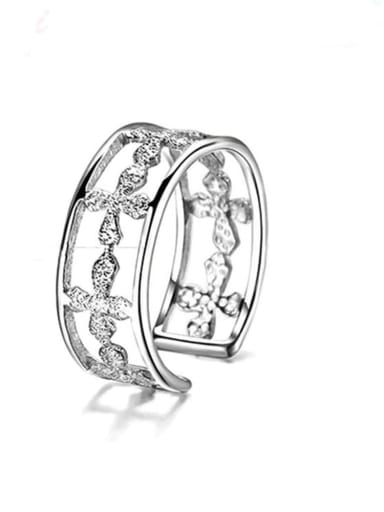 925 Sterling Silver High Carbon Diamond Geometric Dainty Stackable Ring