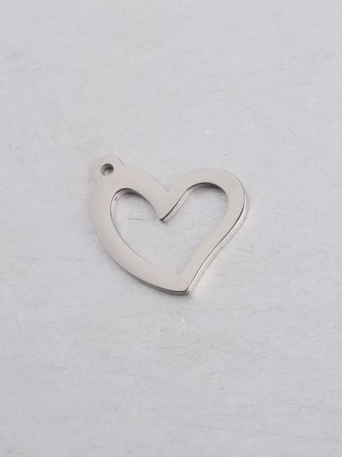 Stainless steel crooked love heart pendant
